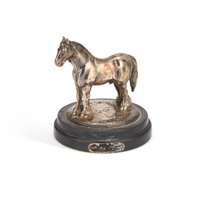 Lot 340 - A SILVER MODEL OF A HORSE