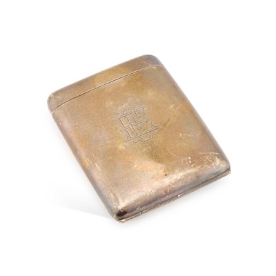 Lot 344 - A GEORGE V SILVER CIGARETTE CASE