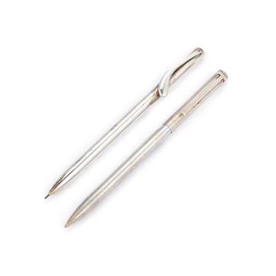 Lot 472 - TWO TIFFANY & CO SILVER WRITING INSTRUMENTS