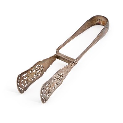 Lot 355 - A PAIR OF VICTORIAN SILVER ASPARAGUS TONGS