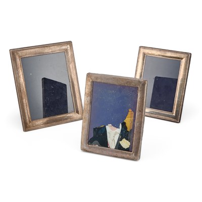 Lot 313 - THREE MODERN SILVER-MOUNTED PHOTOGRAPH FRAMES