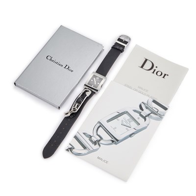 Lot 371 - A LADY'S STEEL CHRISTIAN DIOR MALICE STRAP WATCH