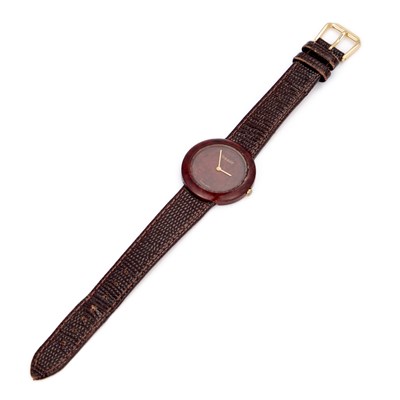 Lot 376 - A TISSOT WOODWATCH