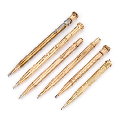 Lot 483 - A GROUP OF ROLLED GOLD PROPELLING PENCILS