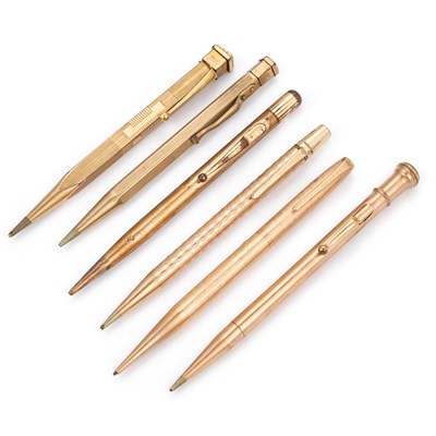 Lot 453 - A GROUP OF ROLLED GOLD PROPELLING PENCILS