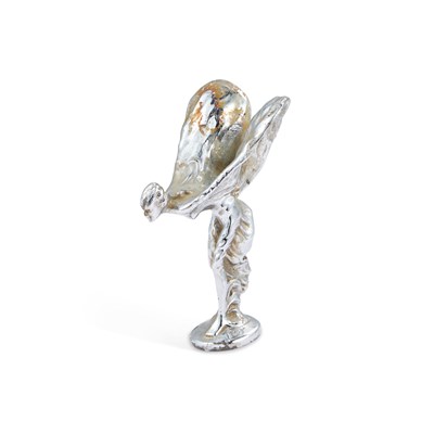 Lot 491 - A ROLLS ROYCE CHROME PLATED SPIRIT OF ECSTASY CAR MASCOT