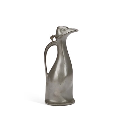 Lot 184 - A NOVELTY PEWTER PENGUIN JUG
