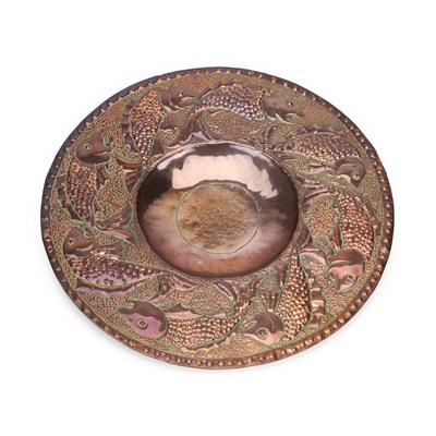 Lot 189 - AN ARTS AND CRAFTS COPPER CHARGER