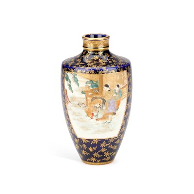 Lot 96 - A JAPANESE SATSUMA VASE