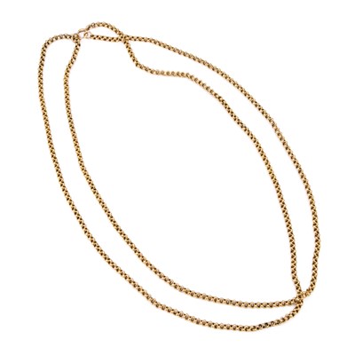 Lot 489 - A VICTORIAN FANCY DOUBLE GUARD CHAIN NECKLACE