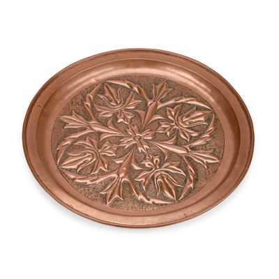 Lot 215 - A KESWICK SCHOOL OF INDUSTRIAL ART COPPER CHARGER