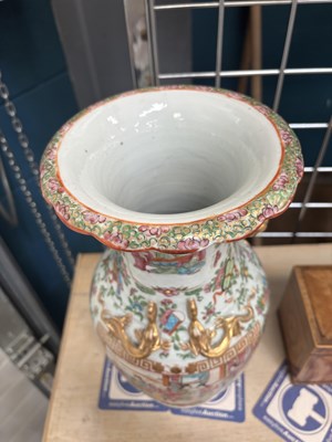 Lot 39 - A PAIR OF CHINESE FAMILLE ROSE VASES