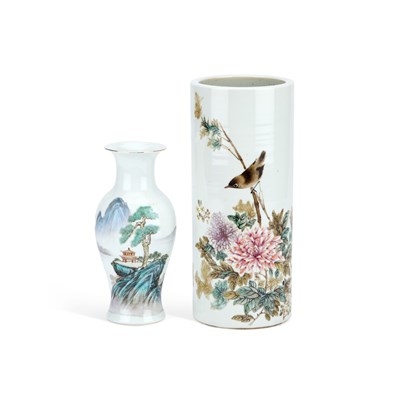 Lot 113 - TWO CHINESE PORCELAIN VASES