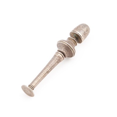 Lot 245 - A CONTINENTAL SILVER STANDING ETUI, CIRCA 1800