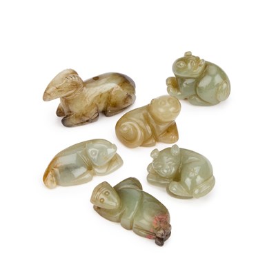 Lot 136 - SIX CHINESE JADE CARVINGS
