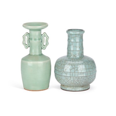 Lot 150 - TWO CHINESE CELADON VASES
