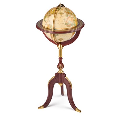 Lot 755 - A REPRODUCTION BRASS-MOUNTED GLOBE