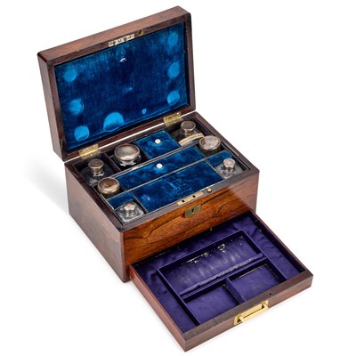 Lot 779 - A VICTORIAN ROSEWOOD TOILET BOX