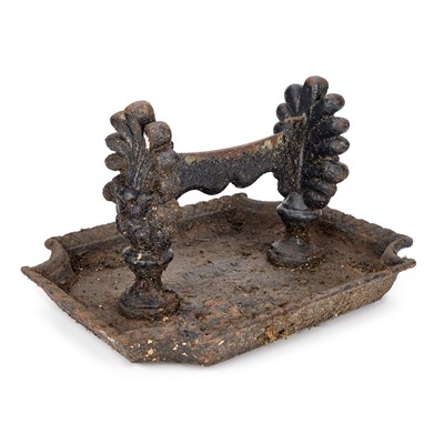 Lot 694 - A VICTORIAN COUNTRY HOUSE CAST IRON BOOTSCRAPER