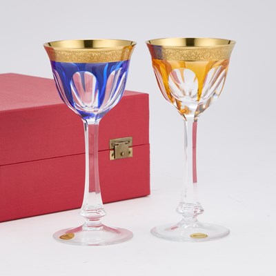 Lot 8 - A PAIR OF MOSER HOCK GLASSES