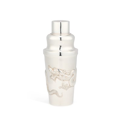 Lot 199 - A CHINESE SILVER COCKTAIL SHAKER