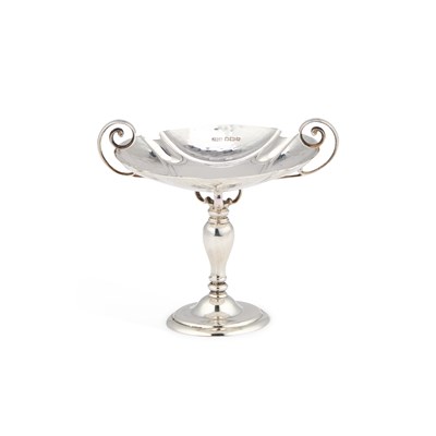 Lot 311 - AN ARTS AND CRAFTS SILVER TWO-HANDLED BON-BON DISH