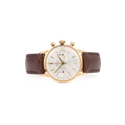Lot 339 - A GENTS GOLD PLATED BREITLING TOP TIME STRAP WATCH