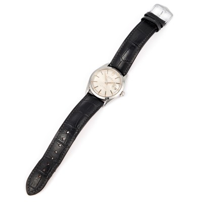 Lot 365 - A GENTS STEEL TUDOR OYSTER STRAP WATCH