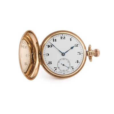 Lot 356 - A 9CT GOLD FULL HUNTER POCKET WATCH