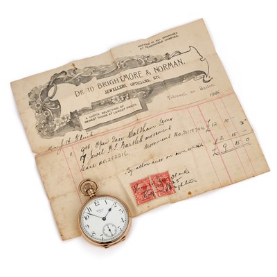Lot 343 - A 9CT GOLD WALTHAM OPEN FACE POCKET WATCH