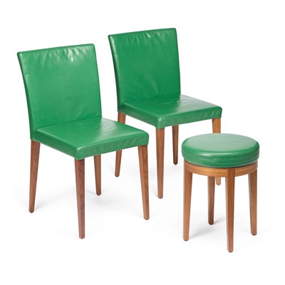 Lot 737 - A PAIR OF ROLEX BOUTIQUE CHAIRS AND A STOOL