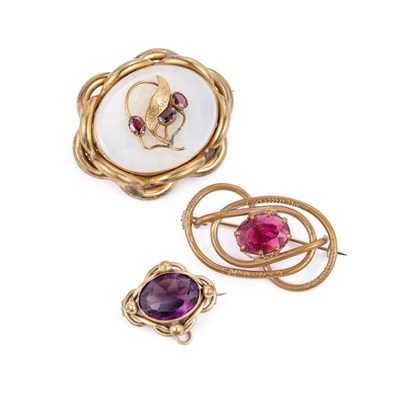 Lot 510 - THREE VICTORIAN BROOCHES