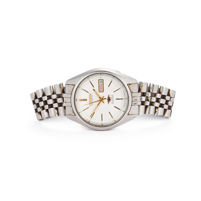 Lot 321 - A GENTS STEEL CITIZEN AUTOMATIC BRACELET WATCH