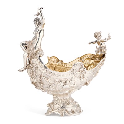 Lot 239 - A MASSIVE GERMAN SILVER CENTREPIECE