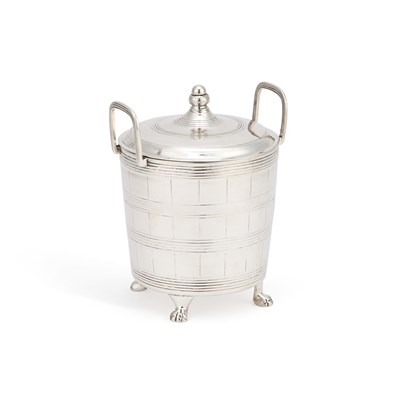 Lot 159 - A RARE INDIAN COLONIAL SILVER BUTTER COOLER