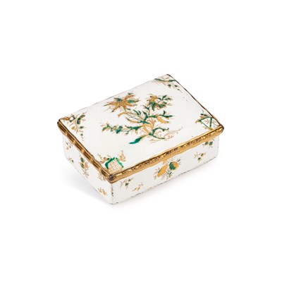 Lot 554 - A LOUIS XV ENAMEL SNUFF BOX