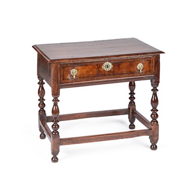 Lot 687 - A LATE 17TH CENTURY WALNUT AND YEW WOOD SIDE TABLE