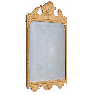 Lot 716 - A GEORGE I GILTWOOD AND GESSO WALL MIRROR