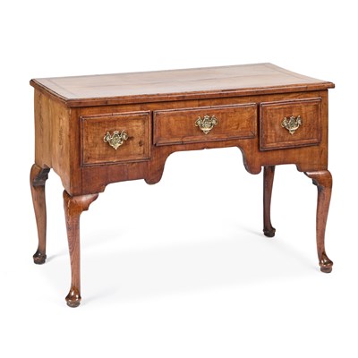 Lot 711 - A GEORGE II WALNUT SIDE TABLE