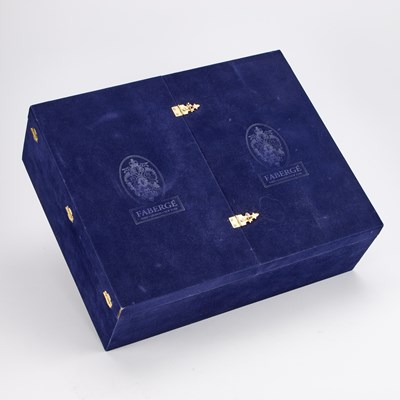 Lot 5 - A CASED SET OF SIX FABERGE XENIA HOCK GLASSES