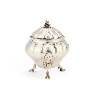 Lot 262 - A MALTESE SILVER COVERED SUGAR BOWL