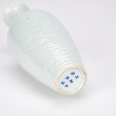 Lot 112 - A CHINESE WHITE-GLAZED PORCELAIN VASE