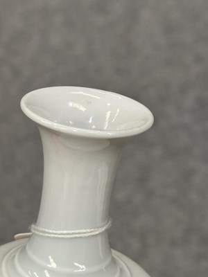 Lot 112 - A CHINESE WHITE-GLAZED PORCELAIN VASE