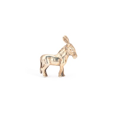 Lot 191 - A CONTINENTAL CAST SILVER MODEL OF A DONKEY