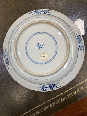 Lot 120 - A CHINESE BLUE AND WHITE KRAAK PLATE