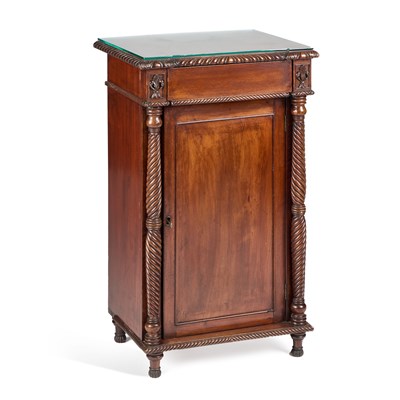 Lot 736 - A 19TH CENTURY MAHOGANY SIDE CABINET