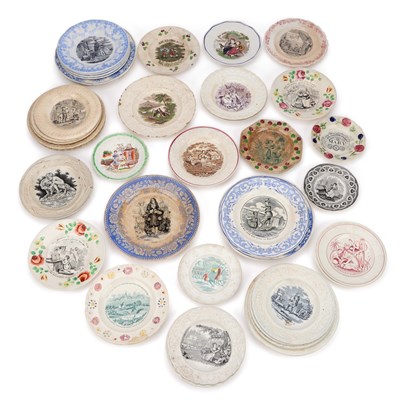 Lot 70 - A LARGE COLLECTION OF 19TH CENTURY CHILDREN'S AND OTHER PLATES