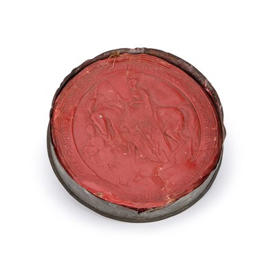 Lot 202 - A ROYAL WAX SEAL, THE GREAT SEAL OF THE UNITED KINGDOM OF GREAT BRITAIN AND IRELAND