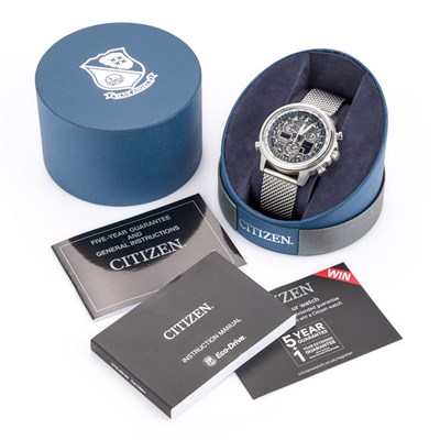 Lot 144 - A GENTS STEEL CITIZEN BLUE ANGELS BRACELET WATCH
