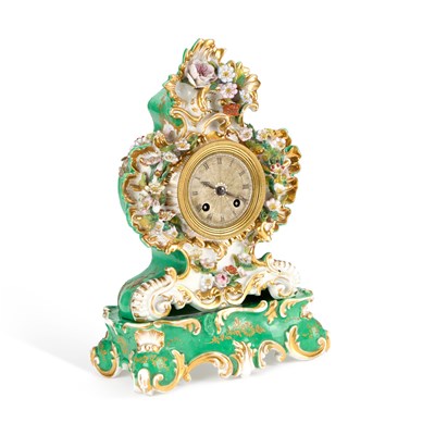 Lot 41 - A JACOB PETIT PORCELAIN MANTEL CLOCK